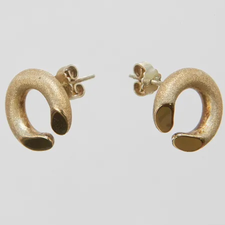 Ett par silverörhängen, Ø16,2mm, delvis frostad yta, 925/1000 Vikt: 8,3 g