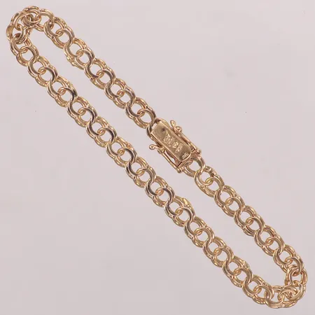 Armband Bismarck, längd 18cm, bredd 5,2mm, 18K  Vikt: 7,5 g