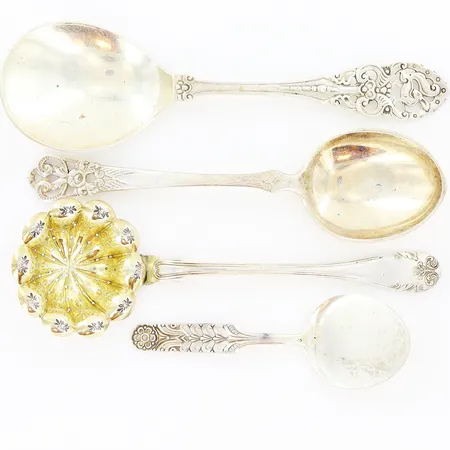 Diverse skedar, olika storlekar, defekter, 830/1000 silver Vikt: 73,1 g