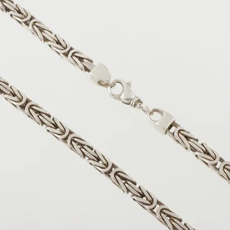 Collier Kejsarlänk, längd ca 55 cm, bredd 8.1 mm, silver 925/1000.OBS! Skickas tidigast 4/8 pga. semesterstängt. Vikt: 200 g