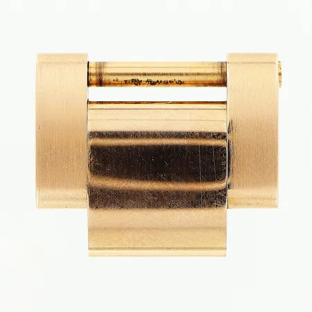 Länkbit till klocka, okänd märke, roséguld, 15,5x13mm, delvis matterad yta, 18K. Vikt: 4,5 g
