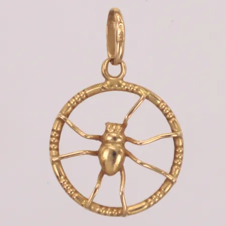 Hänge, längd 24,3mm, bredd 15,4mm, defekt, 18K  Vikt: 1 g