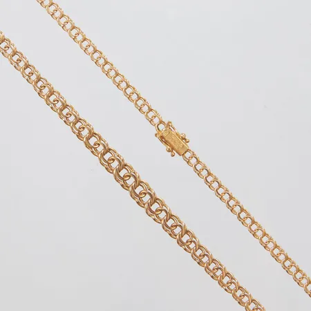 Collier, Bismarck, längd: 43,3cm, bredd: 3,9-6,5mm, svenska stämplar, 18K Vikt: 14,8 g