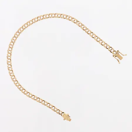 Armband Bismarck, 19,5cm, bredd: 4mm, GHA, 18K Vikt: 4,8 g