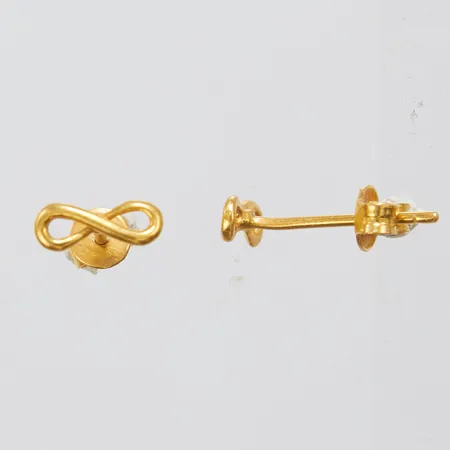 Örhängen, evighetsmotiv, 8,5x3,3mm, 21K Vikt: 1,1 g