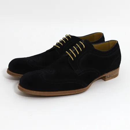 Ett par skor Louis Vuitton Suede, stl 8/Eu 42, märkta: ST 1113, marinblå mocca, dustbag