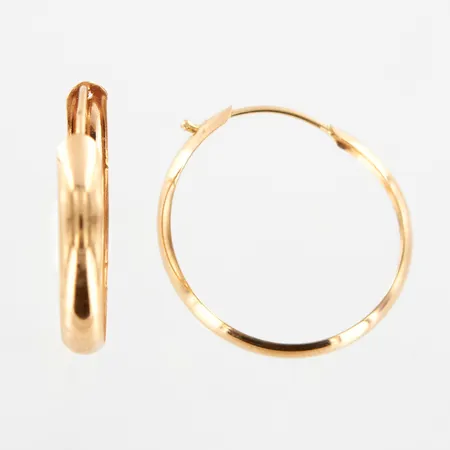 Ett par örhängen Creoler, Ø25mm, bredd: 3,7mm, GHA, 18K,  Vikt: 1,3 g