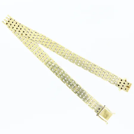 Armband Korridor, 19,3cm, bredd 6,8mm, 14K. Vikt: 17,4 g
