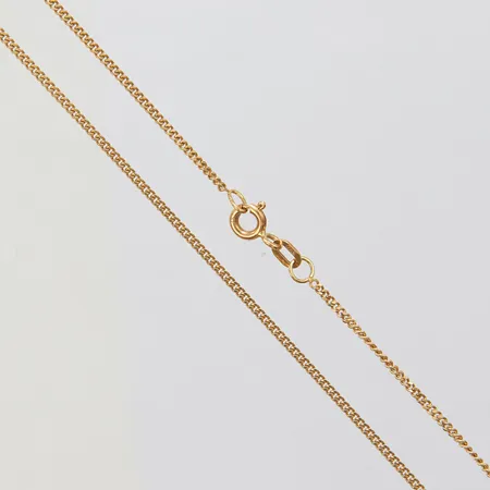 Kedja, pansarlänk, längd: 50,5cm, bredd: 1,3mm, tillklämd ändögla, GHA, 18K Vikt: 3,9 g