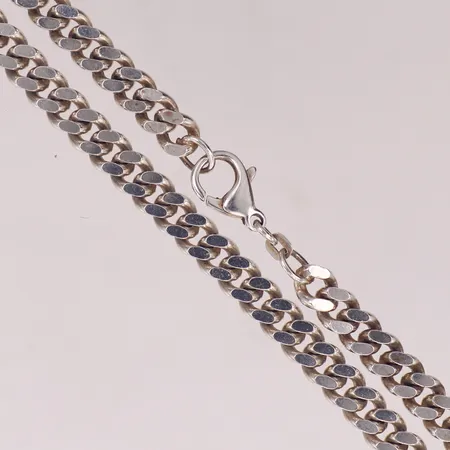 Kedja Pansar, längd 49cm, bredd 7mm, Guldfynd, silver 925/1000 Vikt: 61,8 g