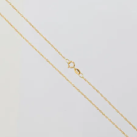 Kedja, singapore, längd: 37,8cm, bredd: 1mm, 18K Vikt: 0,9 g