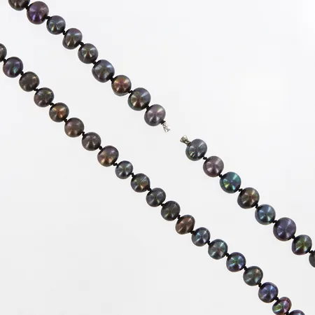 Collier med odlade pärlor ca Ø9mm, 46cm, dobbar, passar till Ole lynggaard-lås, lås ingår ej