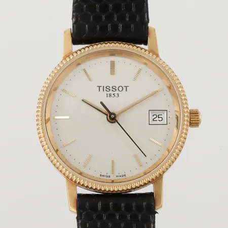 Damur Tissot, diameter 23.9 mm, i behov av batteribyte, 18k.OBS! Skickas tidigast 4/8 pga. semesterstängt. Vikt: 0 g
