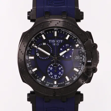 Herrur Tissot T-Race referensnr: T115417 A, Ø43mm, quartz, gummilänk, originalspänne, böcker, box, batteribyte krävs 