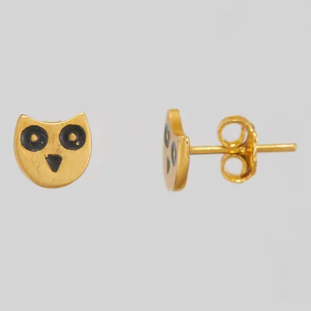 Örhängen, 8x8mm, stift, 18K.  Vikt: 2,1 g