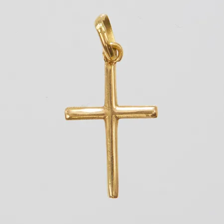 Hänge, kors, 25,6x12,5mm, lagning på spetsögla, 18K Vikt: 0,7 g