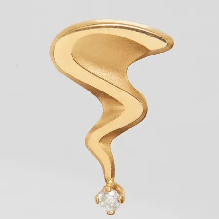 Hänge, Pernilla Wiberg för ALTON, vit sten, 18,7x11,8mm, delvis satinerad yta, 18K Vikt: 0,7 g
