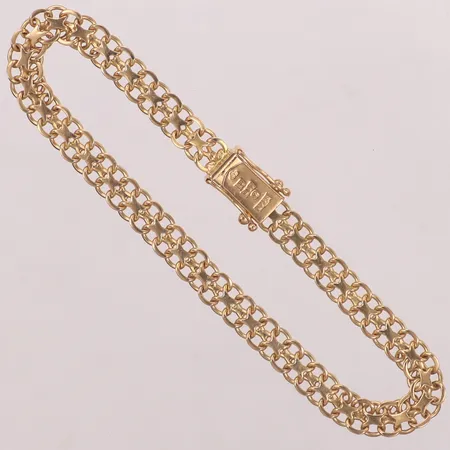 Armband X-länk, längd 19,5cm, bredd 5,8mm, 18K  Vikt: 10,9 g