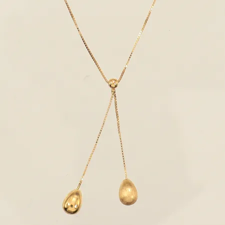 Collier Venezia med integrerat hänge, längd 43cm, bredd 0,6mm, GHA, 18K  Vikt: 2,2 g