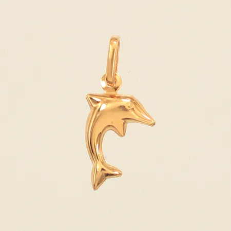 Hänge Delfin, längd ca 17mm, bredd 7,8mm, 18K  Vikt: 0,2 g