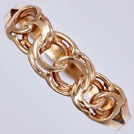 Ring Bismarck, stl: 17, bredd: ca 2-5mm, W&A, 18K  Vikt: 1,3 g