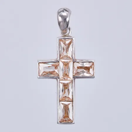 Hänge med stenar, längd ca 3cm, bredd ca 18mm, 925/1000 silver Vikt: 3,8 g