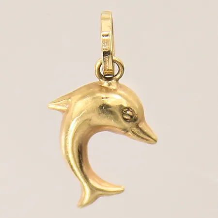 Hänge delfin, 15x6mm, 18K  Vikt: 0,4 g