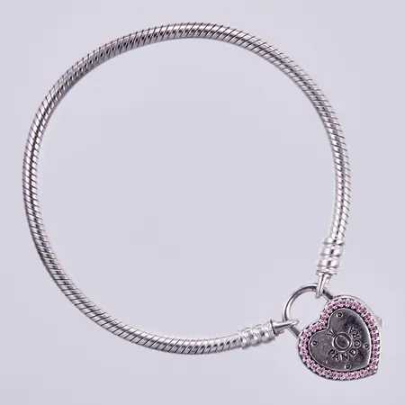 Armband Pandora promise, Ø20mm, längd: ca 16,5cm, bredd: ca 2mm, silver 925/1000 Vikt: 16,4 g