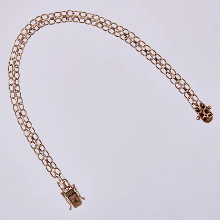 Armband X-länk, längd ca 19cm, bredd ca 5mm, Clareus Firma Tore år 1976, 18K  Vikt: 5,3 g