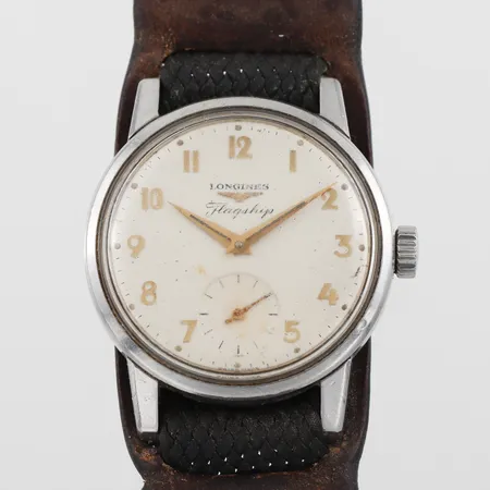 Herrur Longines Flagship, diameter 35 mm, tickar igång men ej funktionstestad, bruksslitage.