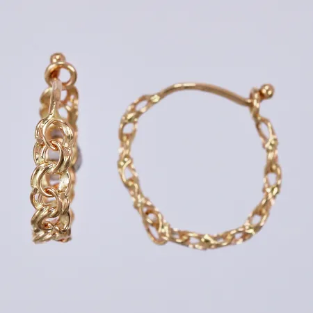Ett par örhängen Bismarck, Ø ca 15mm, bredd: ca 4mm, 18K Vikt: 1,3 g