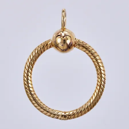 Berlock Pandora, förgylld metall, öppningsbar Ø30mm, bredd: ca 1mm Vikt: 5 g