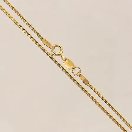 Kedja Rävsvans, längd: 45,5cm, bredd: 1,2mm, 21K Vikt: 4,1 g
