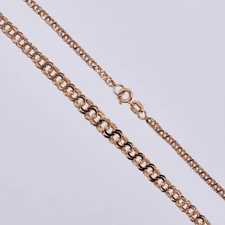 Collier Bismarck, doserad, längd: ca 45cm, bredd: ca 2-5mm, 18K Vikt: 7 g