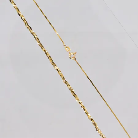 Collier, 44cm, bredd 1-3mm, 14K Vikt: 2,3 g