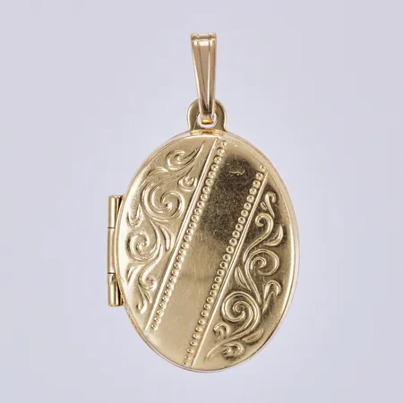 Hänge, längd: ca 3cm, bredd: ca 2-15mm, CGH, 18K  Vikt: 3,4 g