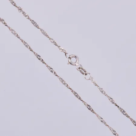 Kedja Singapore, längd: ca 41,5 cm, bredd: ca 2 mm, 925/1000 silver Vikt: 1,7 g