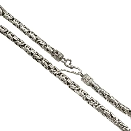 Halskedja Kejsarlänk, kraftig herrmodell, silver, längd 63 cm, bredd 7,5 mm, missformad låsögla, för övrigt i fint skick Vikt: 198 g