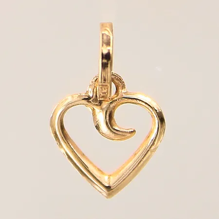 Hänge hjärta, 12x7,5mm, 18K  Vikt: 0,1 g
