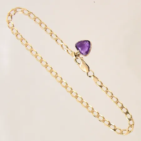 Armband Pansar med integrerat hänge, längd: 20,5cm, bredd: 3,6-9,6mm, limmad sten på hänge, Balestra, 18K  Vikt: 6,2 g