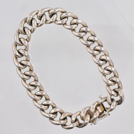 Armband Pansar, 21,5cm, bredd 12mm, en låsåtta saknas, silver Vikt: 28,4 g