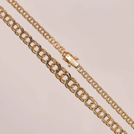 Collier Bismarck, 42cm, bredd:3,5-7mm, 18K 18,5g.
