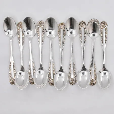 10 kaffeskedar, 11cm, modell Aristokrat, silver Vikt: 130,1 g