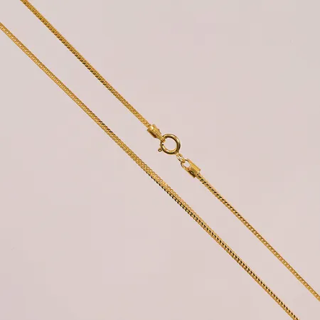 Kedja, 62cm, bredd:1mm, 21K 5,1g.