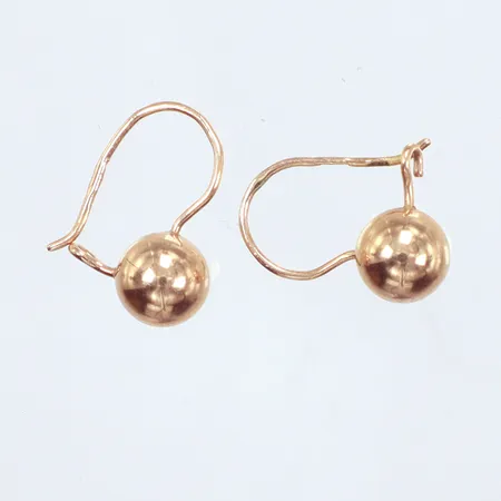 Ett par örhängen, längd 20mm, Ø8,4mm, 14K Vikt: 2,9 g