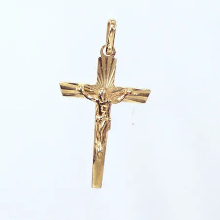 Hänge kors, längd 3cm, bredd 16,3mm, 18K  Vikt: 1,2 g