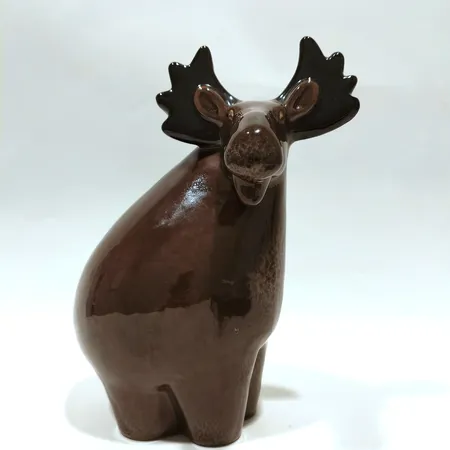 Figurin Älg, Jie Gantofta, höjd ca 28cm, bredd ca 23cm, ettiktetmärkt,  Vikt: 0 g