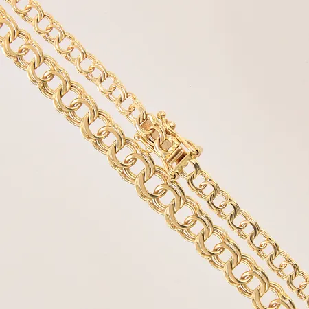 Collier doserad Bismarck, längd: 46cm, bredd: 3,4-4,8mm, 18K  Vikt: 10,6 g