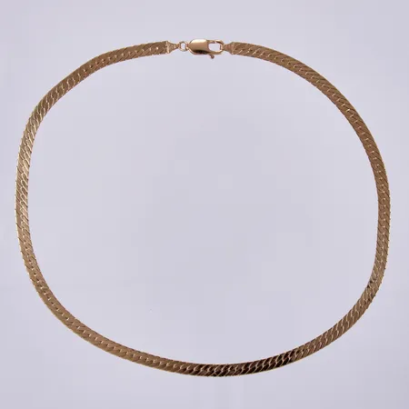 Collier halvstel Pansar, 45cm, bredd 5mm, 18K Vikt: 26,6 g