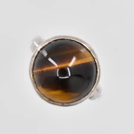 Ring med tigeröga, stl 16½, år 1965, silver Vikt: 6 g